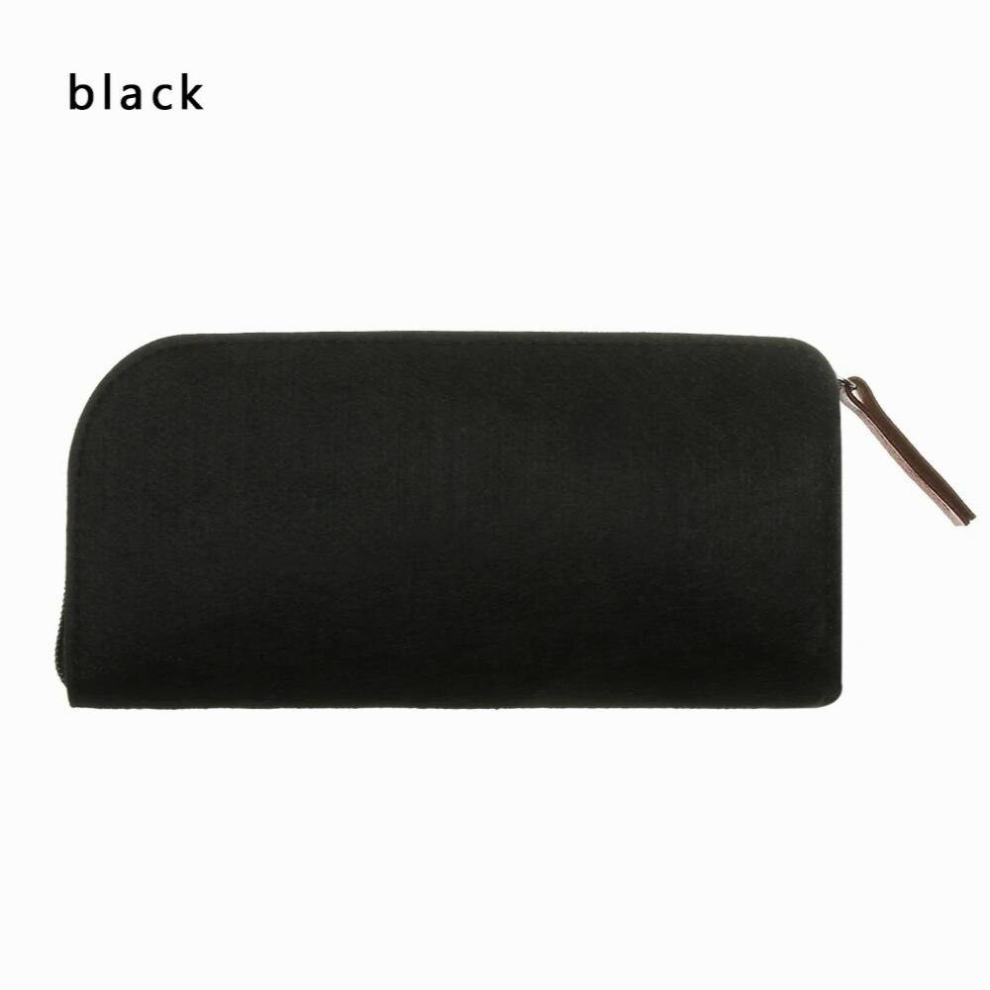 Multifunctional Wool Felt Solid Glasses Case with Zipper Portable Soft Sunglasses Case Protector Eyeglasses Pouch