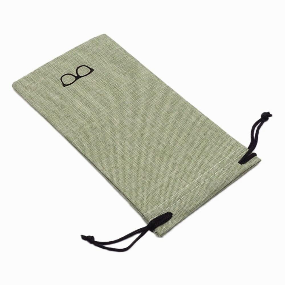 1PCS Portable Glass Bag Sunglasses Pouch for Eyewear Container Linen Fabric Smooth Surface Good Glasses Bag eye contacts