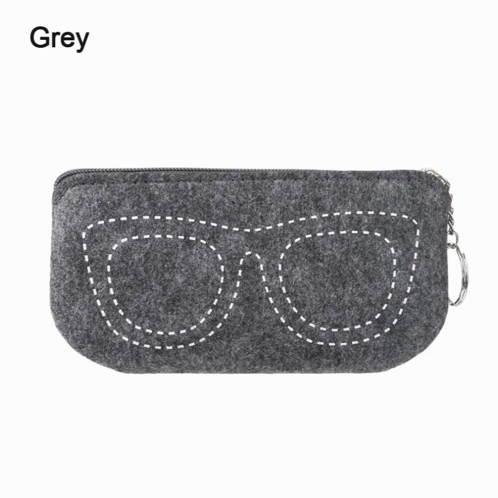 Multicoloured Soft Felt Glasses Bag Sunglasses Pouch Eyeglasses Sleeve Reading Glasses Zipper Pocket Eyewear Protector Case Box