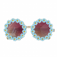 Summer Children Acrylic Flower Outdoor Sun Protection Sunglasses Baby Girls Classic Kids Sunglasses