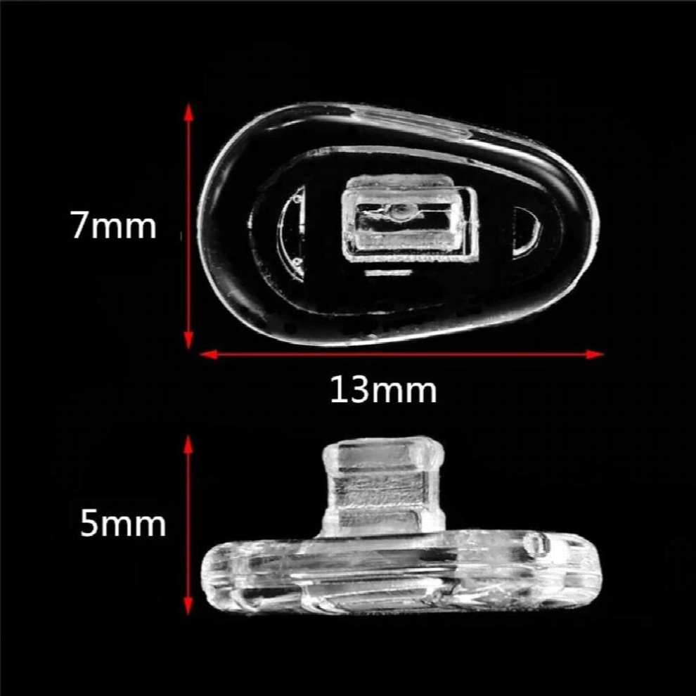 Multicoloured 5Pairs/Set Screw In Soft Silicone Non-Slip Oval Eyewear Glasses Nose Pads Thin Nosepads For Glasses Eyeglasses Sunglasses
