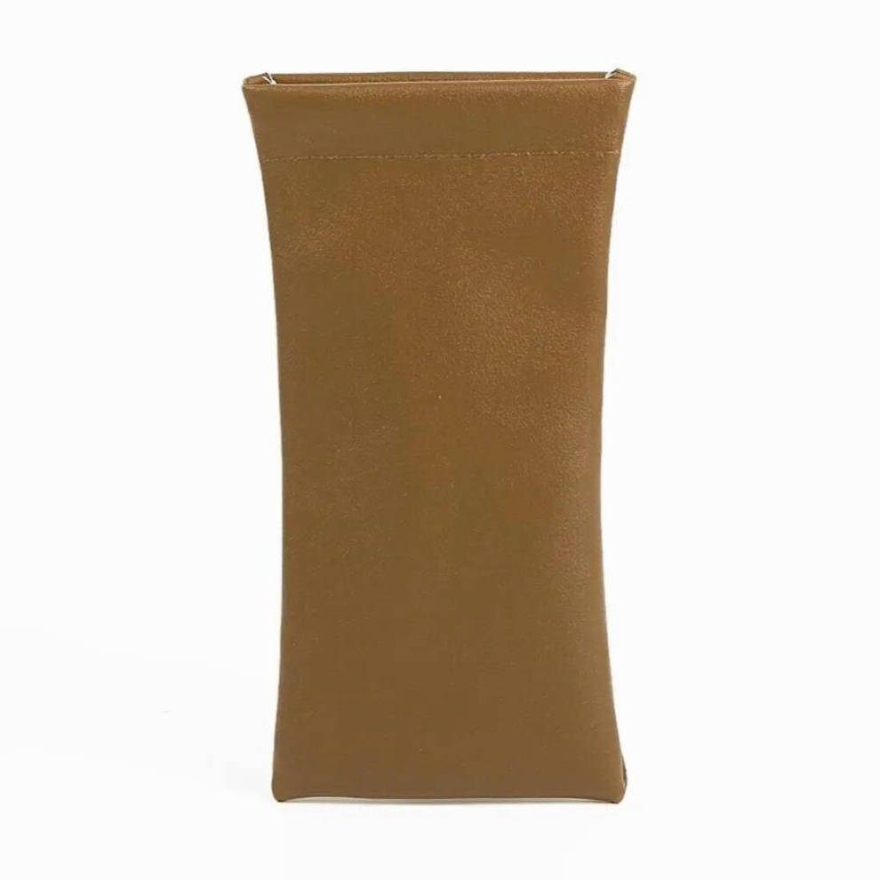 1pcs Fashionable Sunglasses Bag Pu Leather Glass Case Pouch Mobile Phone Wallet Storege Case Portable Glasses Storege Case