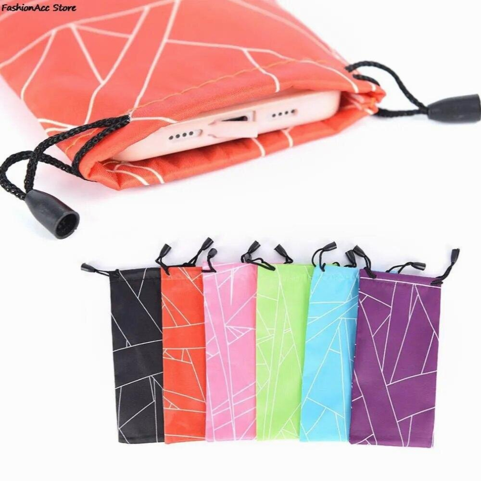 5Pcs Soft Cloth Cleaning Optical Glasses Case Sunglasses Bag Pouch Eyewear Accessories Random Size: 17x