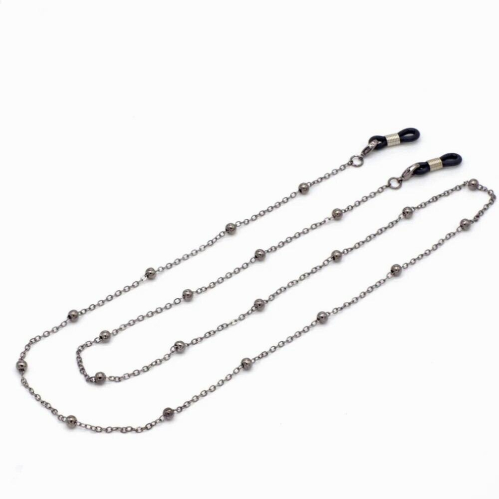 Copper Womens Silver Eyeglass Chains Sunglasses Reading Beaded Glasses Chain Eyewears Cord Necklace Strap Rop