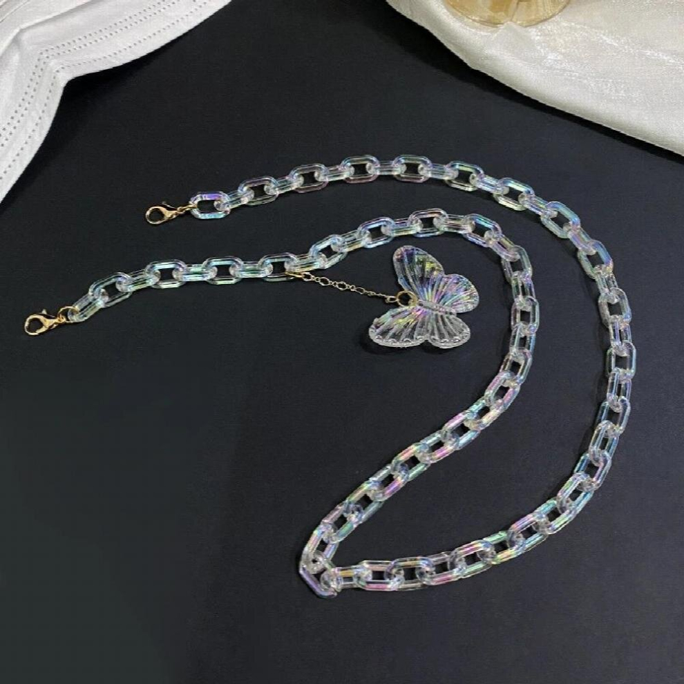 Butterfly Mask Chain Women Anti Slip Mask Lanyard Glasses Chains Mask Hanging Rope Sunglasses Lanyards