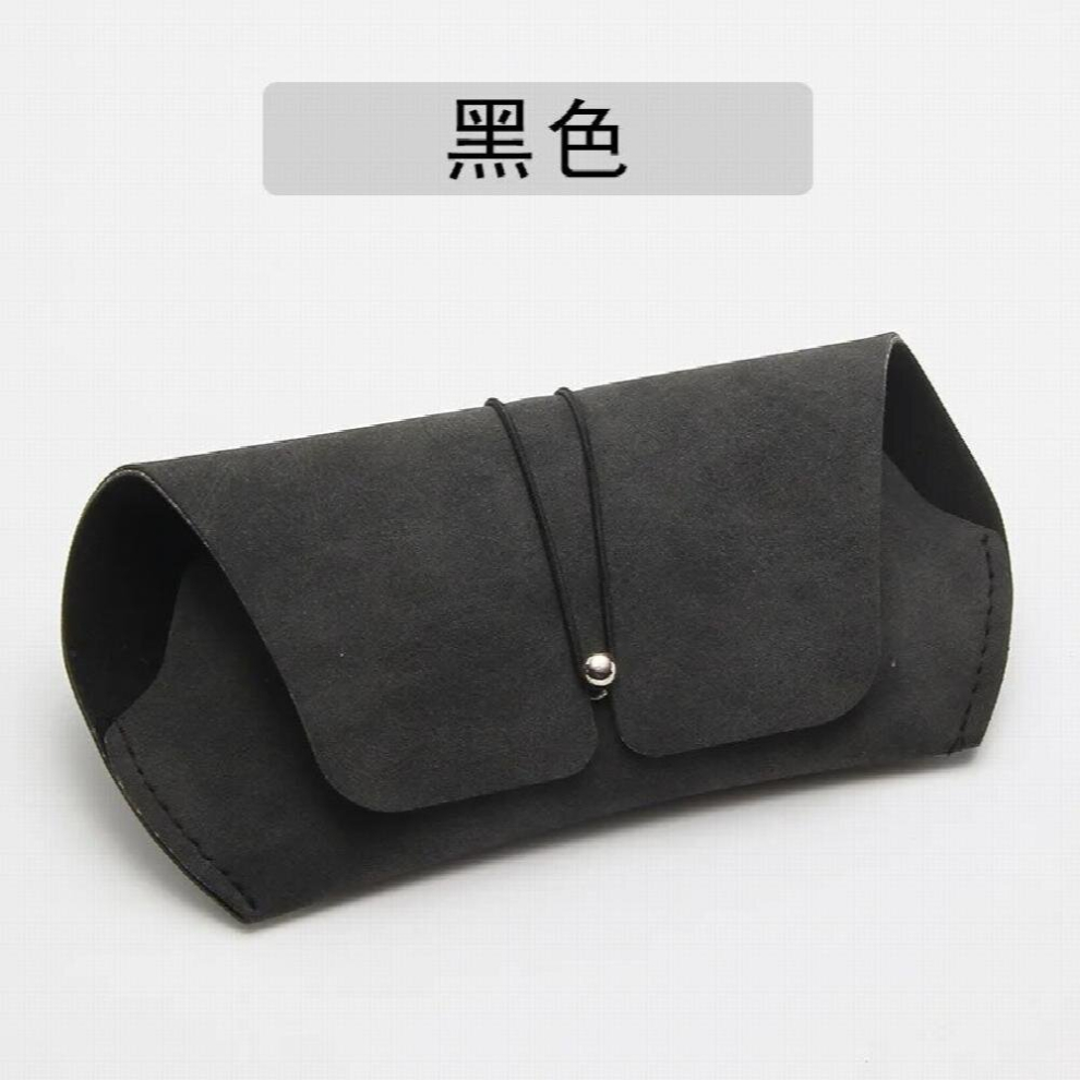 1pcs Men Women Matte Leather Sunglasses Case Fold-able Buckle Glasses Box Eyeglass Holder Bag Protector Eyewear Accessories