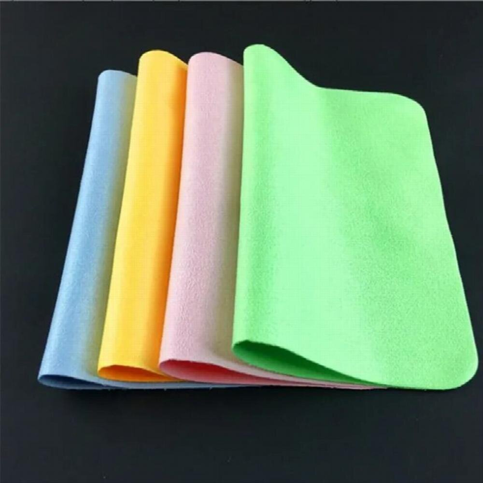 Multicoloured 5Pcs/Lot Eyeglasses Chamois Sunglasses Cleaner Microfiber Glasses Cleaning Cloth For Lens Phone Screen Cleaning Clothes Wipes