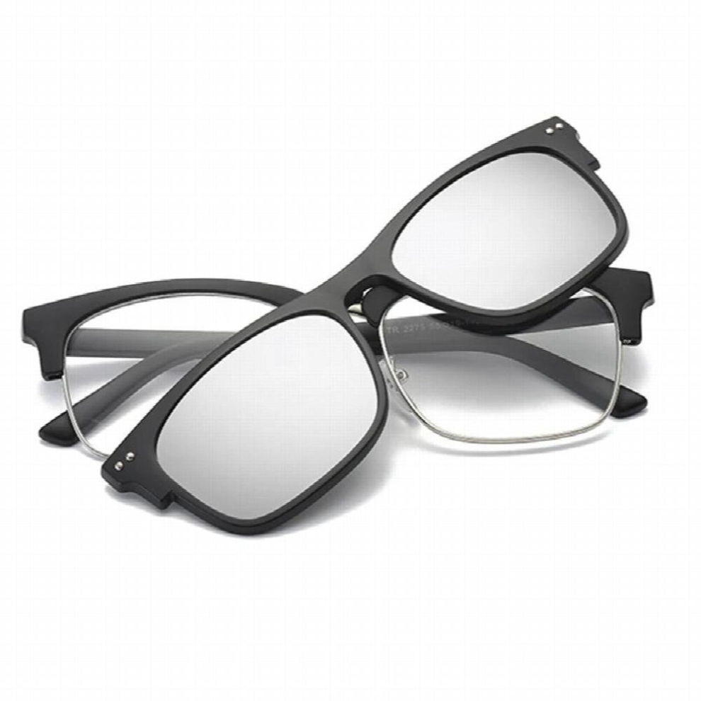 QIFENG Optical Eyeglasses Frame Men Women With Magnets Polarized Clip On Sunglasses Prescription Glasses Spectacle Frame QF065