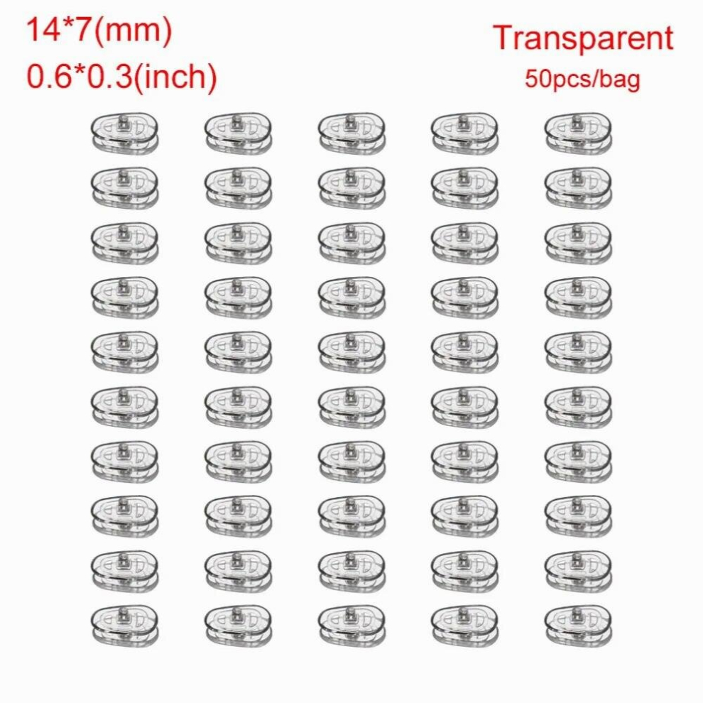 Multicoloured 25Pairs Silicone Screw On Nose Pads Brace Support For Glasses Sunglasses Support Safety Nose Pad Eyewear Accessories S/L Size