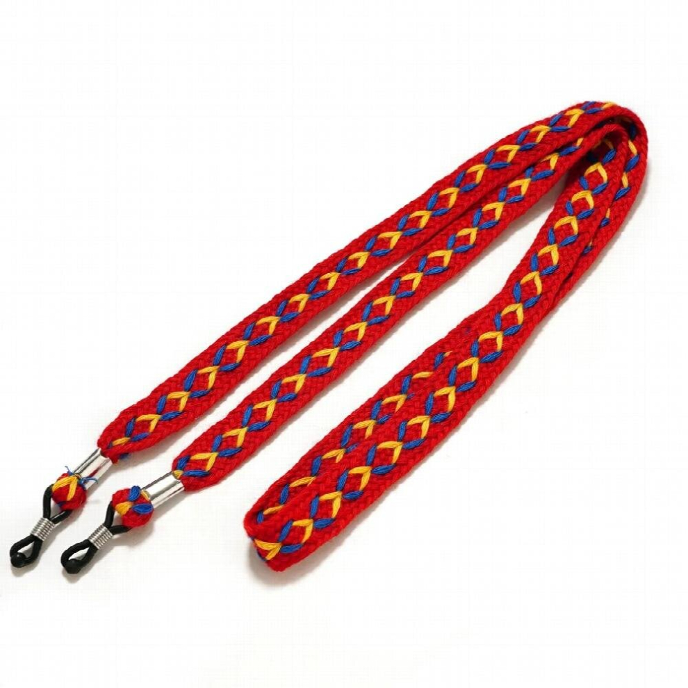 Multicoloured Woven Cotton Glasses Chain Anti-Drop Reading Ladies Eyeglass Lanyard Holder Rope Sunglasses Strap Glasses Accessories