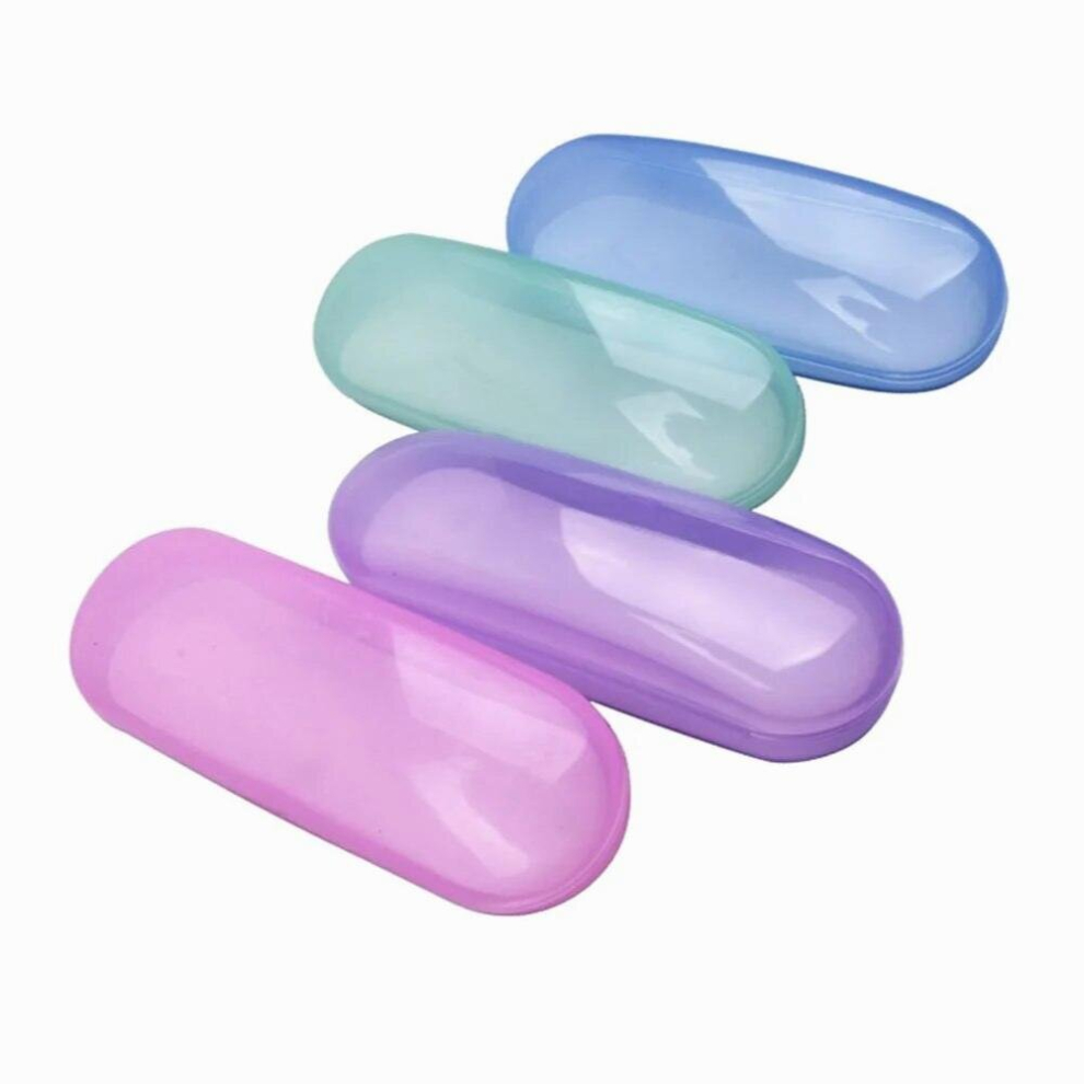 1pc Transparent PVC Glasses Case Women Men Plastic Sunglasses Glasses Box Hard Eyeglasses Case Reading Glasses Case Random