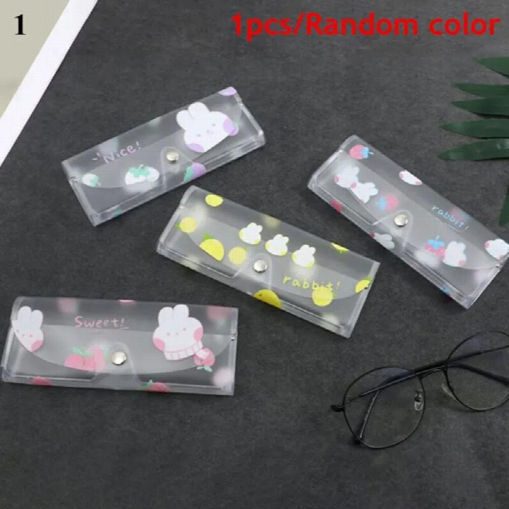 Transparent/Matte Glasses Case Box Carry Box PVC Cartoon Cactus Cow Daisy Fruit Bear Sunglasses Box Eyewear Organizer Protection