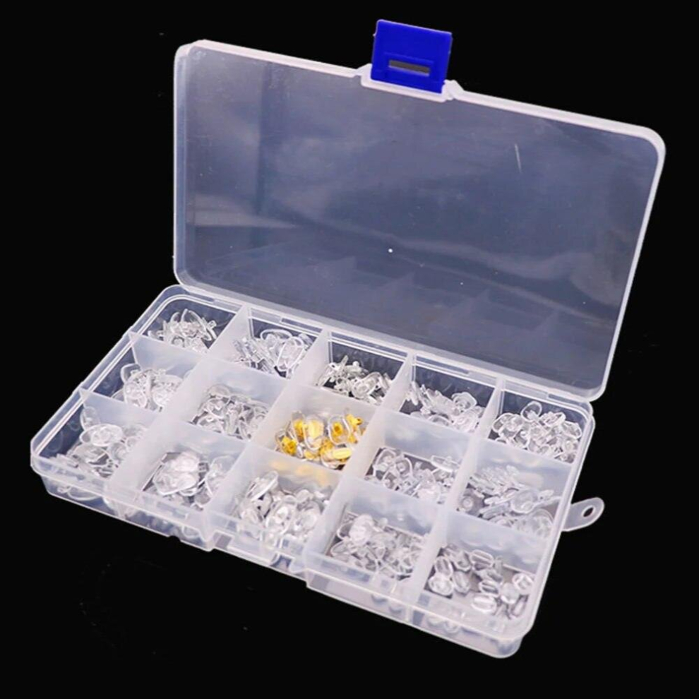 300pcs/Box Professional Silicone Eyeglass Sunglasses Spectacles Screw On Nose Pads Repair Tool Set Fast Drop