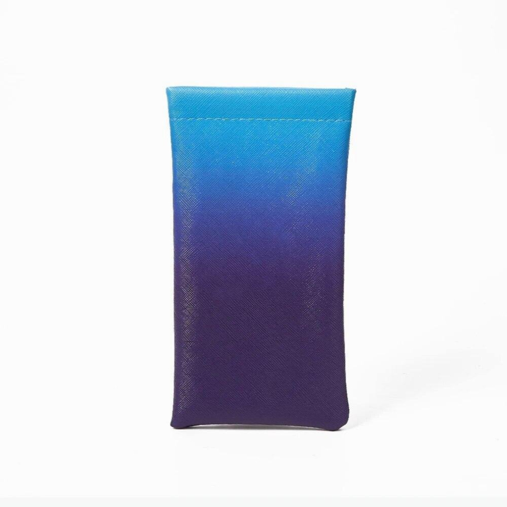 Gradient Cross Stripe Glasses Bag Automatic Closing Glasses Pouch Men Portable Sunglasses Storage Bag