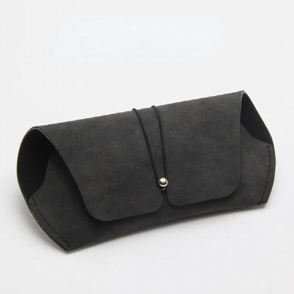 1pcs Men Women Matte Leather Sunglasses Case Fold-able Buckle Glasses Box Eyeglass Holder Bag Protector Eyewear Accessories