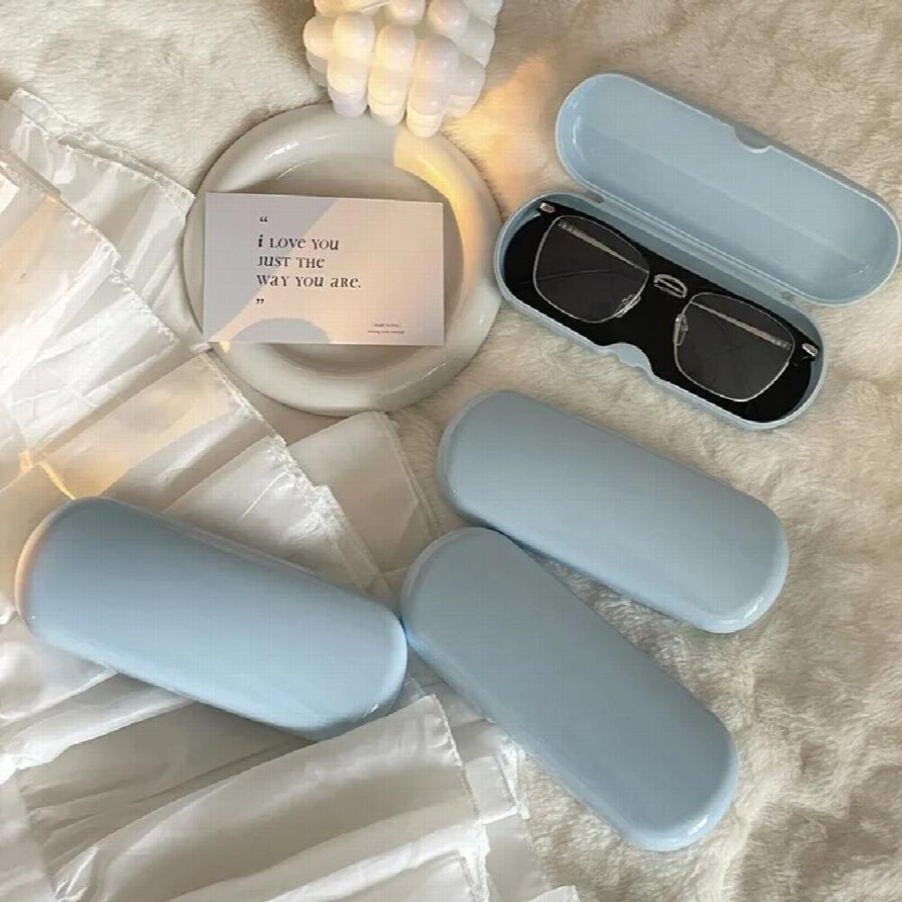 Cream Colored Glasses Case Women Portable Sunglasses Myopia Glasses Storage Box Travel Glasses Protective Organizer