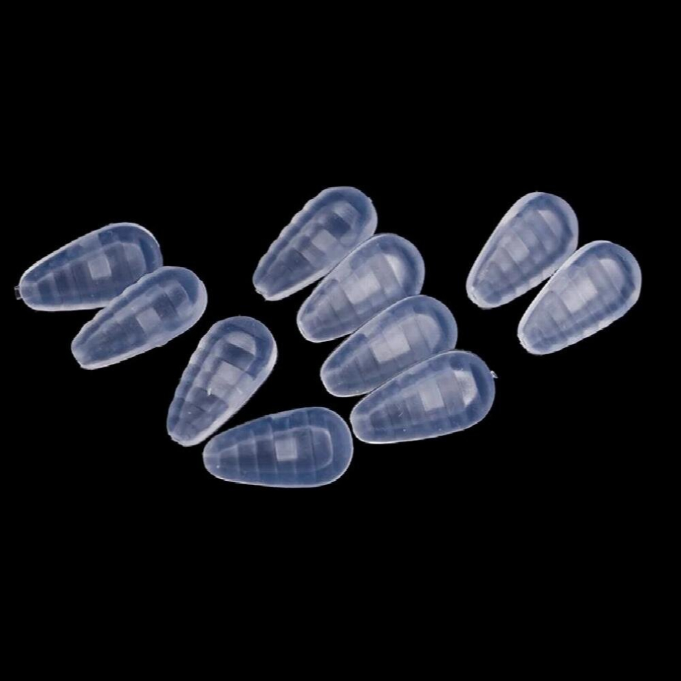 Multicoloured 10Pcs=5Pairs Non-Slip Silicone Nose Pad For Glasses Eyeglasses Sunglass Accessories 1.62*0.94Cm