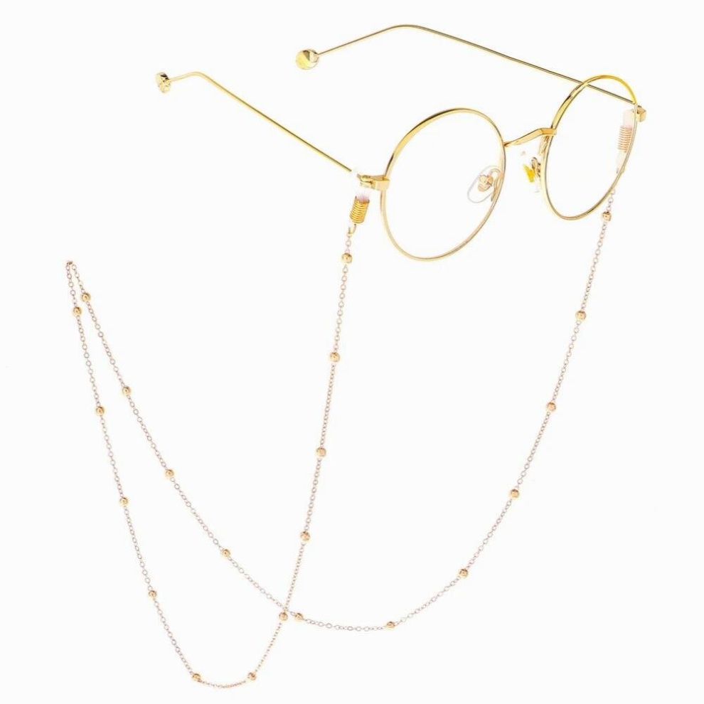 Multicoloured Eyeglass Chain Sunglasses Reading Beaded Glasses Chain Eyewear Rope Lanyards Rose Silver Glass Cord Neck Strap