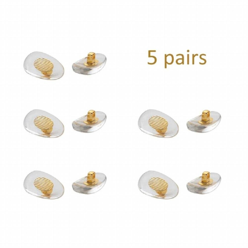 Multicoloured 5 Pairs Silicone Stipules Screw On Nose Pads Brace Support For Glasses Sunglasses Support Nose Pads Eyewear Accessories