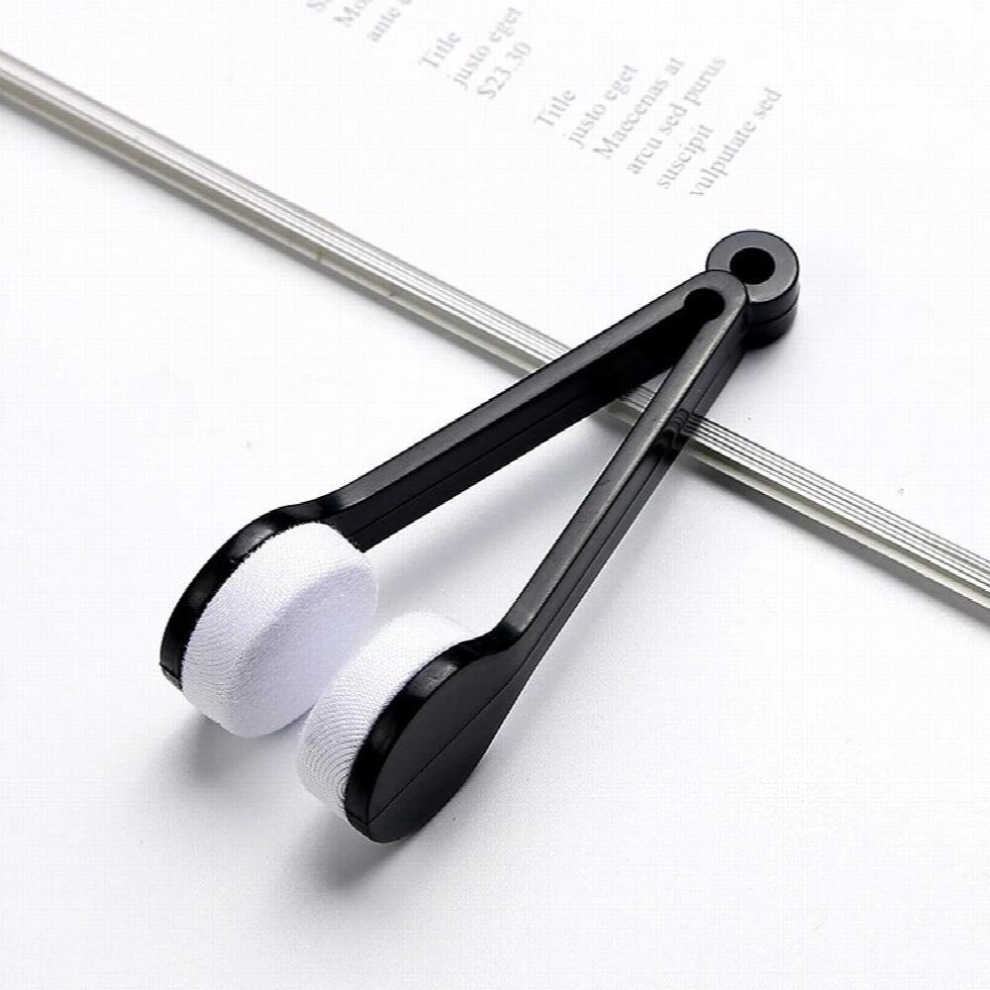 Black Portable Multifunctional Glasses Cleaning Rub Eyeglass Sunglasses Spectacles Microfiber Cleaner Brushes Glasses Cleaning Wipe