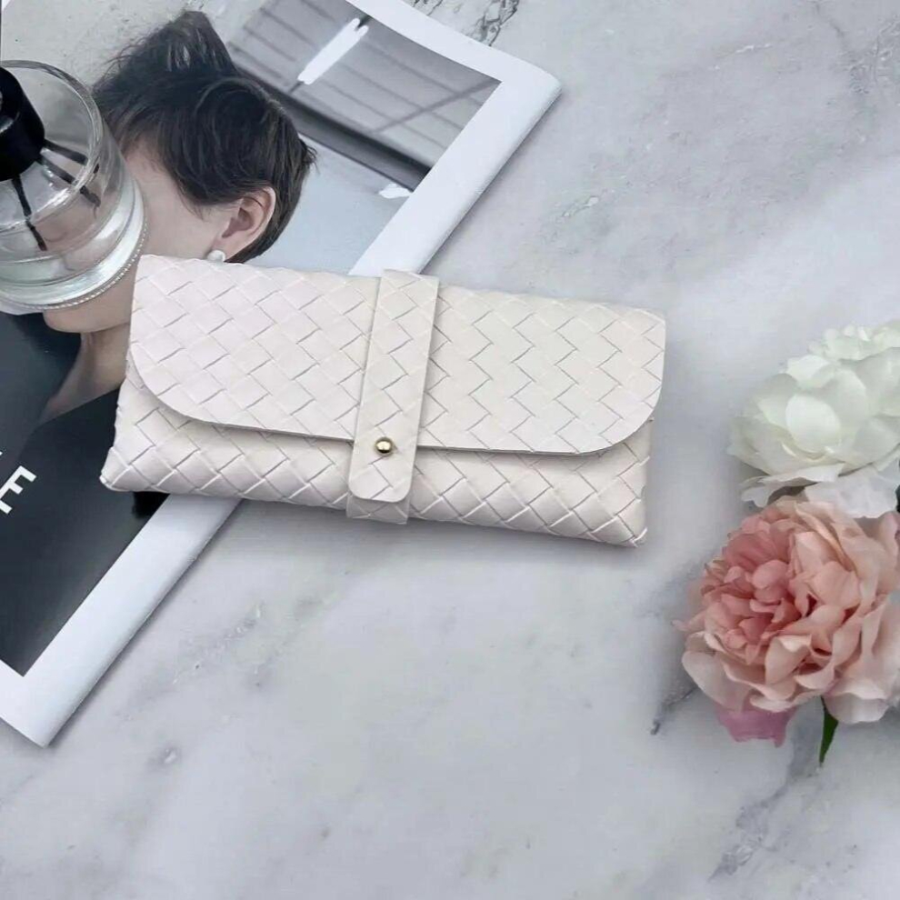 Women Portable Glasses Case PU Leather Foldable Glasses Box For Eyeglass Oversize Sunglasses Bag Holder Accessories