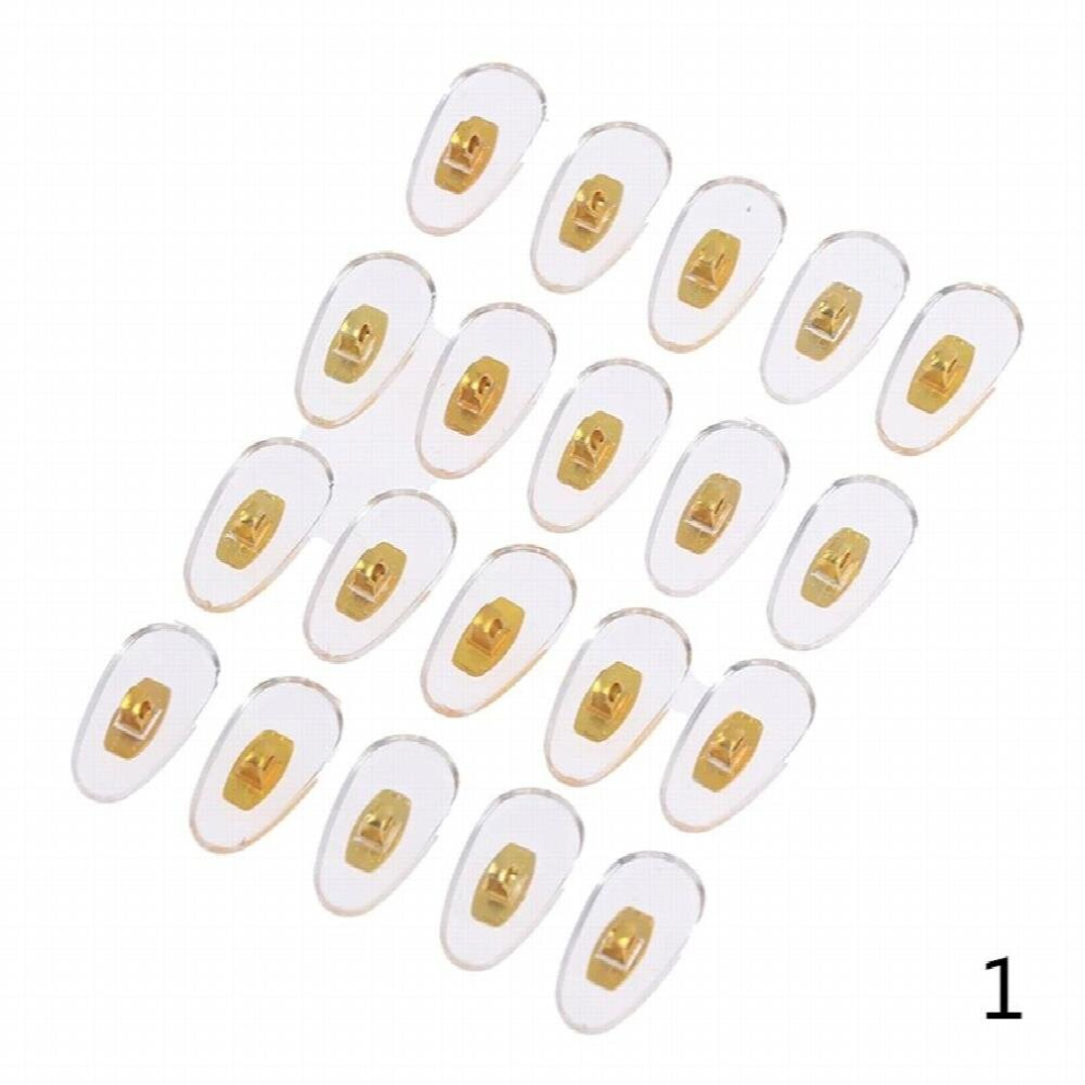 Multicoloured Hot 10Pairs Silicone Screw On Nose Pads Brace Support For Glasses Sunglasses Support Nose Pad Eyewear Accessories