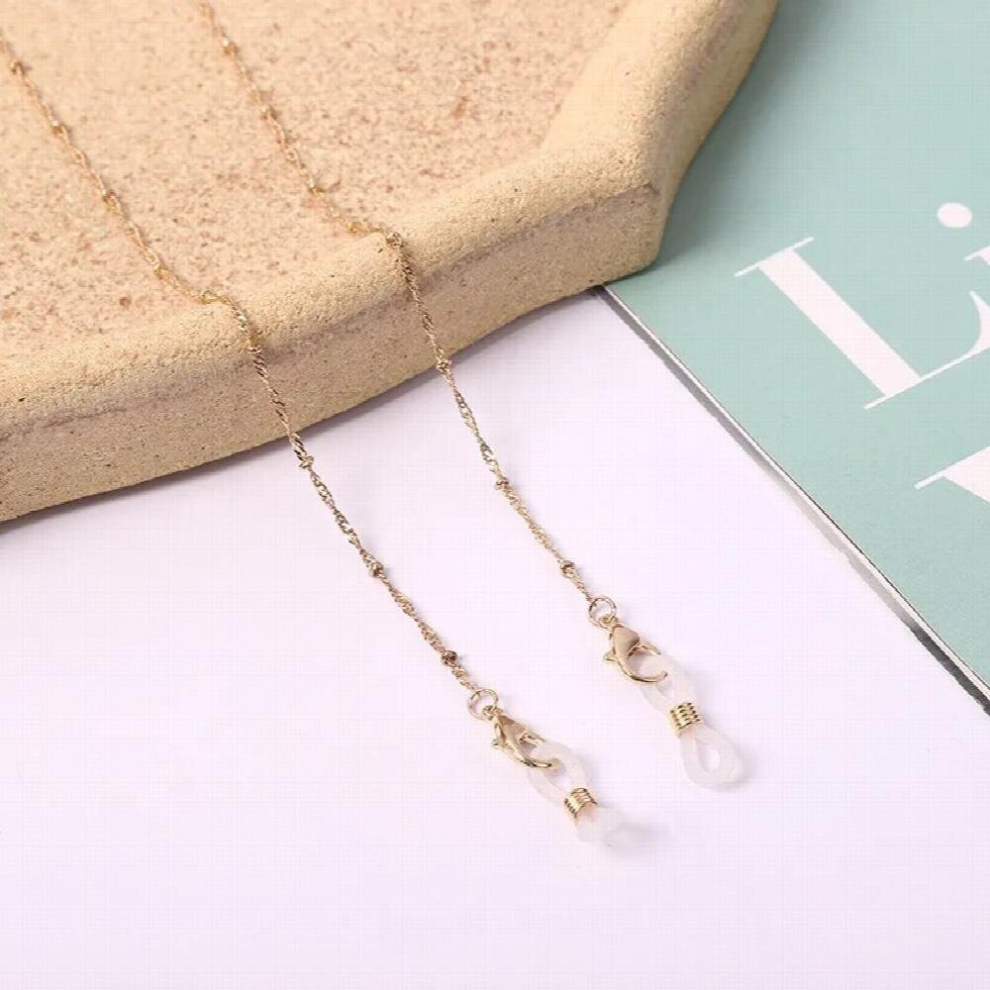 Glasses Chain Mask Multi-purpose Lanyard Sunglasses Golden Geometric Beaded Glasses Chain Jewelry for Women