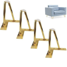 (6.6"/17cm Cabinet, Golden) 4 Hairpin Legs for DIY Furniture Benches and Table