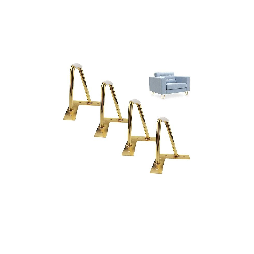 (6.6"/17Cm Cabinet, Golden) 4 Hairpin Legs For Diy Furniture Benches And Table 4894782716909