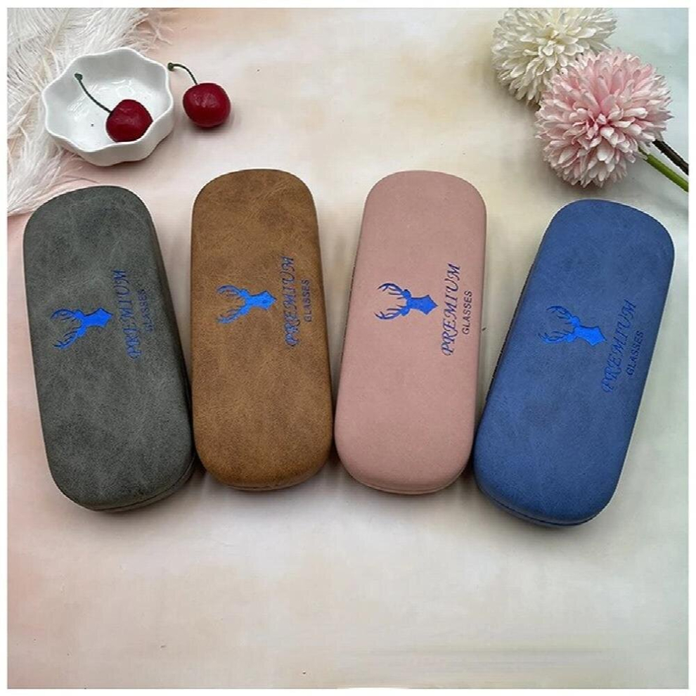 Compression Velvet Leather Myopia Glasses Case Bullet Buckle Optical Myopia Iron Box Student Sunglasses Box Storage Box
