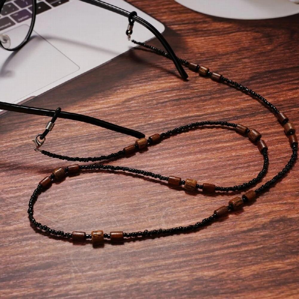 Multicoloured Wooden Beads Beaded Glasses Chain No Fading Sunglasses Lanyard Eyeglass Cord Hanging Neck Strap
