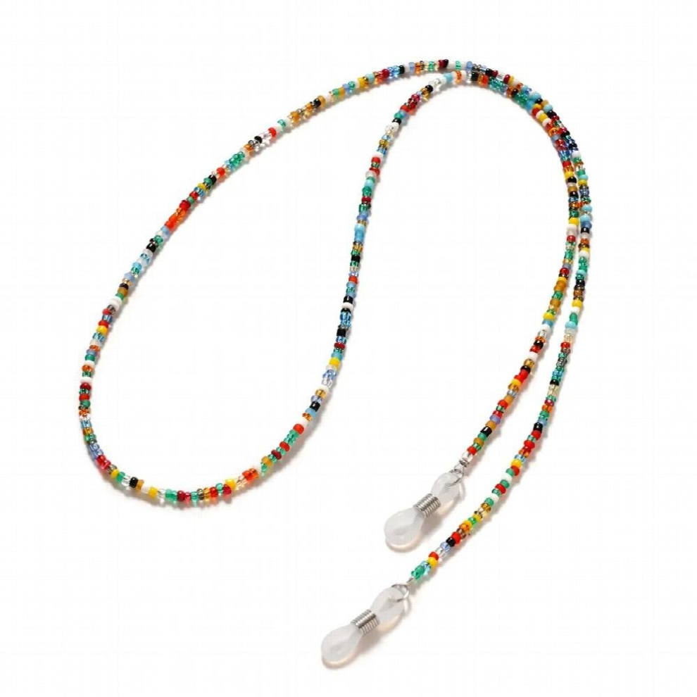 Colorful Sunglasses Chain Acrylic Rice Beaded Glasses Lanyard Women Face-Mask Strap Anti-Drop Eyewear Lanyard Accessory
