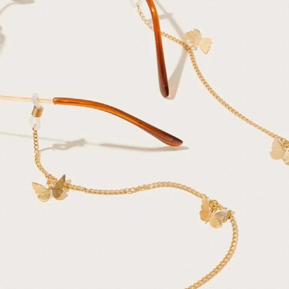 Metal Butterfly Sunglasses Glasses Chain Women Long Chain for Eyeglasses Chain Cord Holder Rope Neck Strap Lanyard