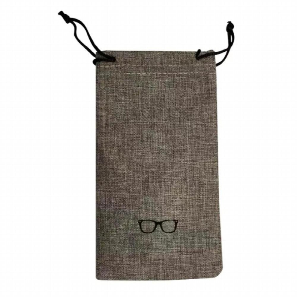 1PC Portable Linen Fabric Sunglasses Pouch For Eyewear Smooth Surface Container Glasses Bag Case Storage Holder 4 Colors