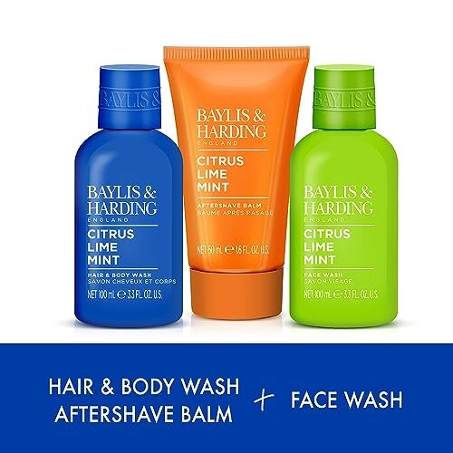 Baylis & Harding Citrus, Lime & Mint Men's Refreshing Essentials Trio Gift Set - Vegan Friendly 2