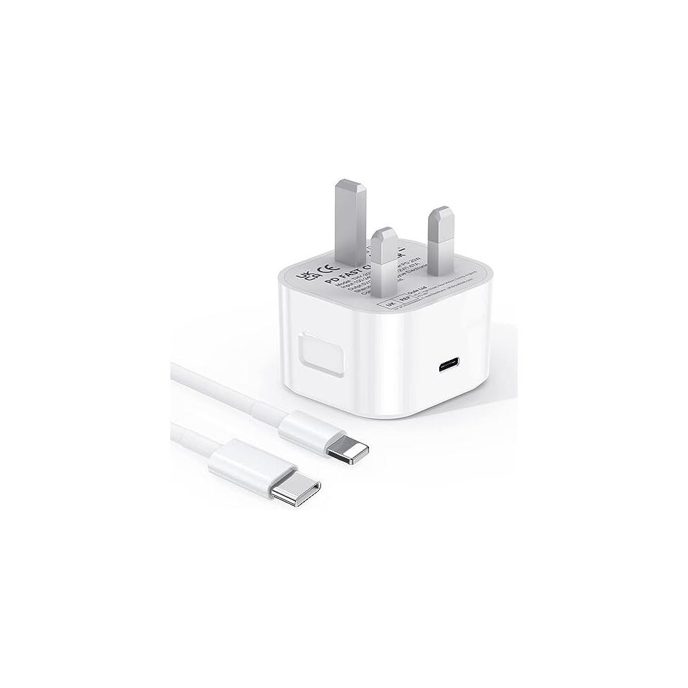 iPhone 20W USB C Fast Charger Plug and Fast Charger Cable 2M 【Apple MFi Certified】 Power Delivery Type C Wall Charging Fast Charger Compatible