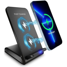 Wireless Charger, 15W Fast Wireless Charger Stand for iPhone 14 13 12 11 Pro Max X 8 Plus, Samsung Galaxy S23 S22 S21 Note Google Pixel LG OnePlus,