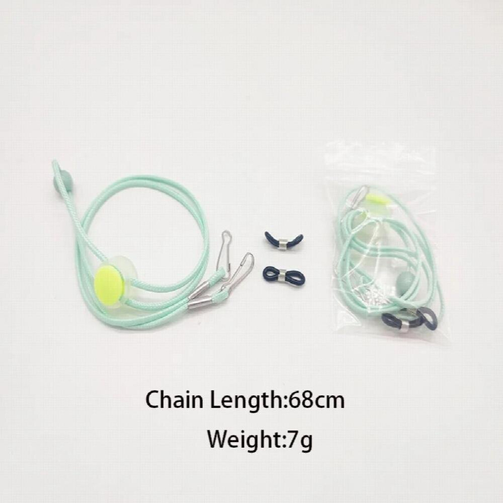 2Pcs Wax Rope Sunglasses Mask Holder Lanyard Windproof Mask Chain Children Adjustable Glasses Chain Neck Strap for Women