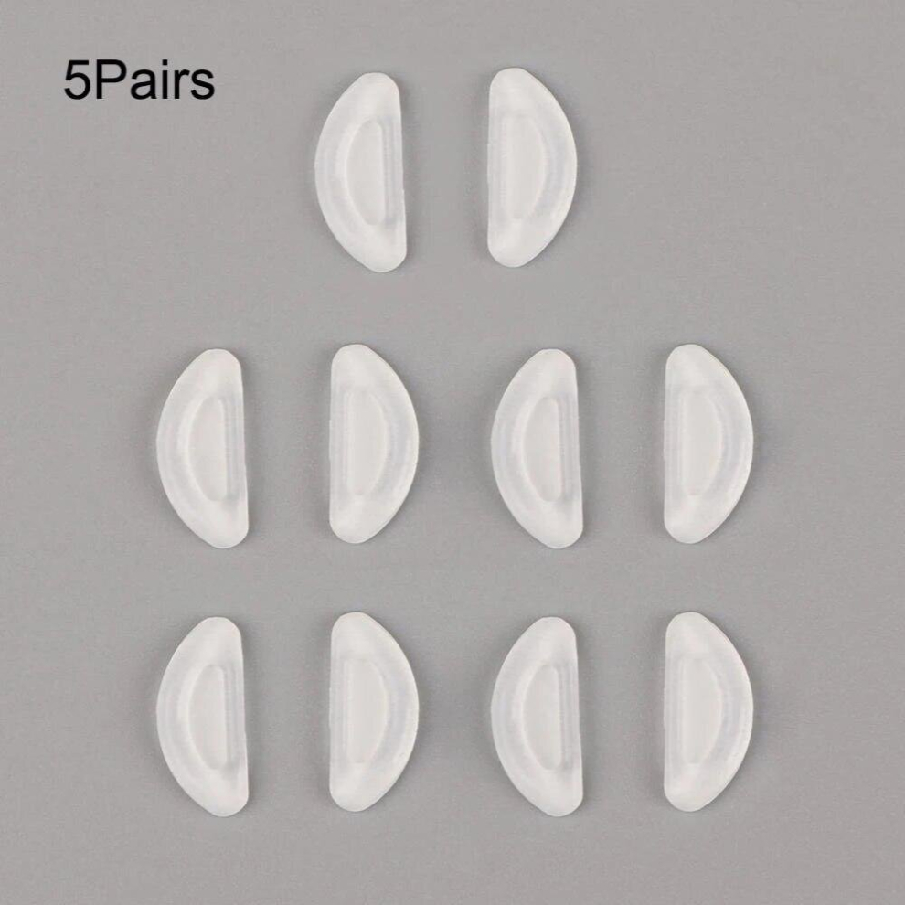 Multicoloured Hot 5 Pairs Anti Slip Silicone Nose Pads For Eyeglasses Sunglass Glass Spectacles Adhesive Nosepads Eyewear Accessories