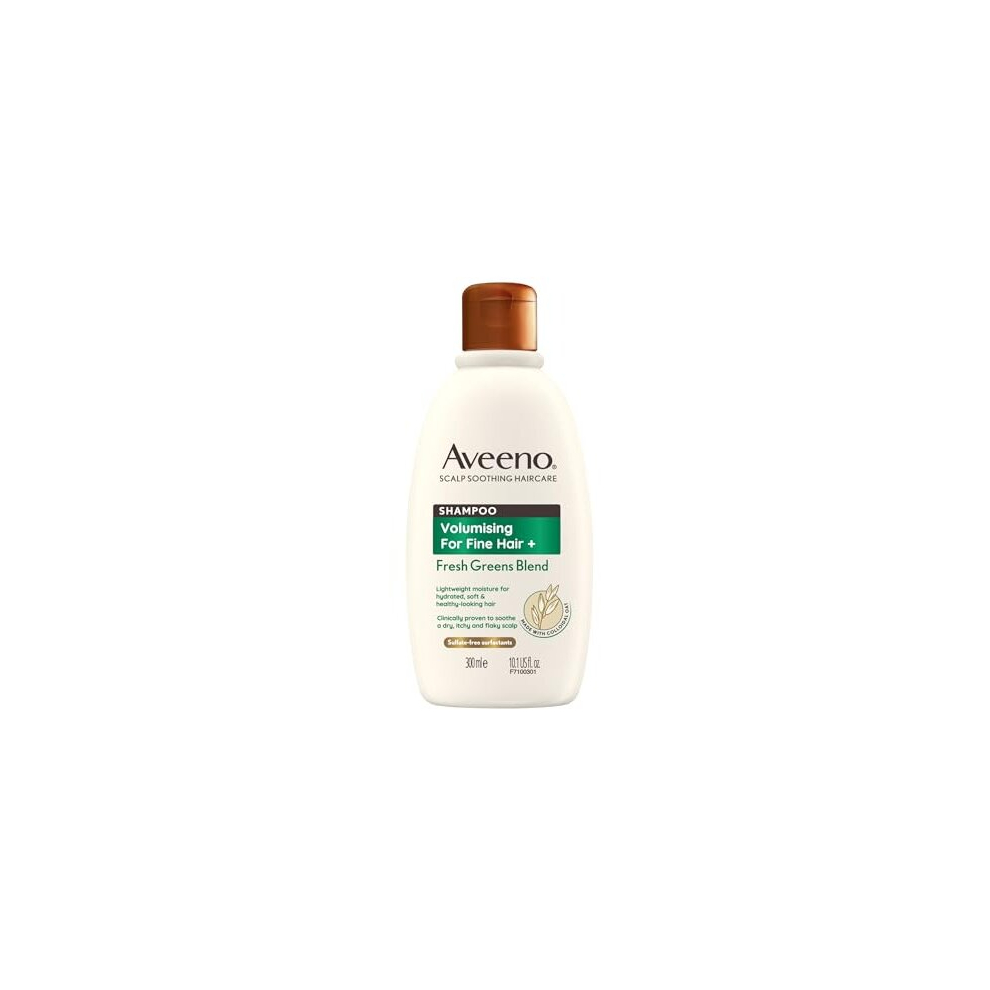 Volumising Fresh Greens Scalp Soothing Mint, Cucumber and Rosemary Shampoo for Fine Hair 300ml