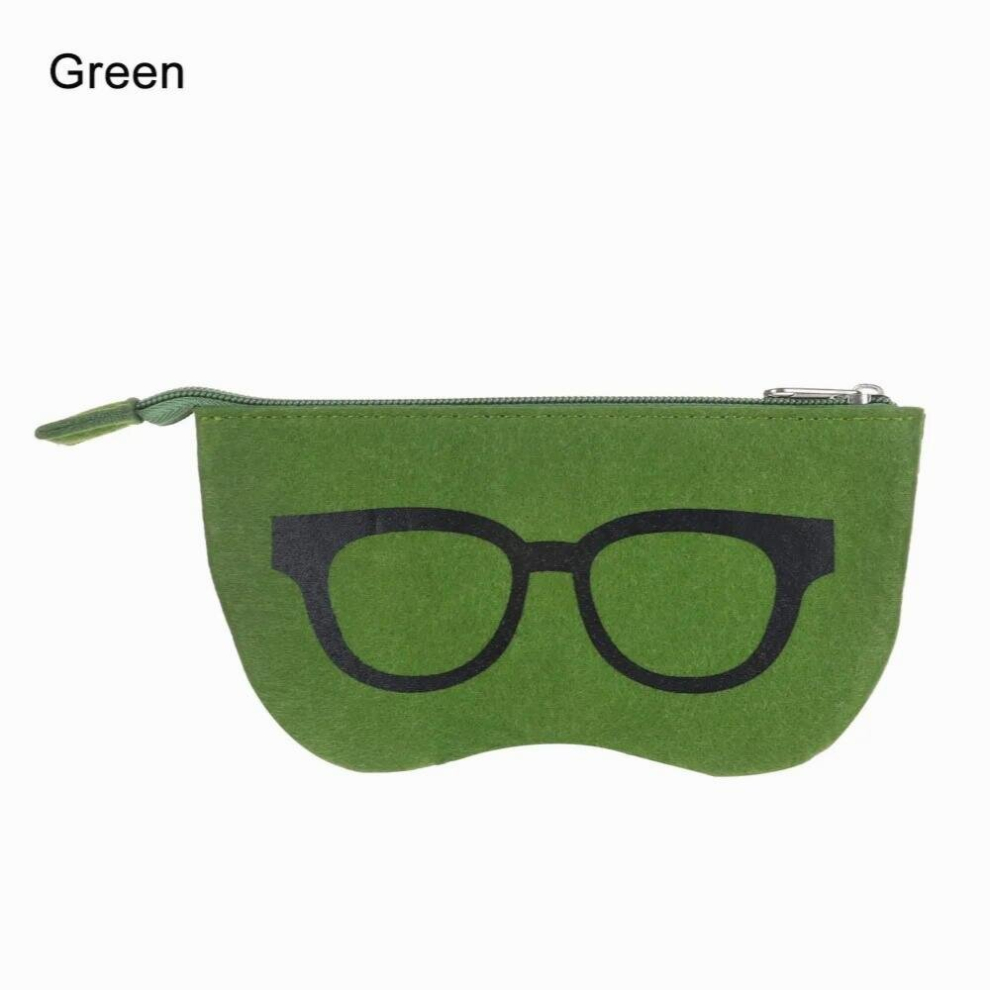 Multicoloured Unisex Felt Glasses Case Bag Sunglasses Case Box Portatives Soft Zipper Soleil Lunettes De Soleil Protector Sunglasses Pouch