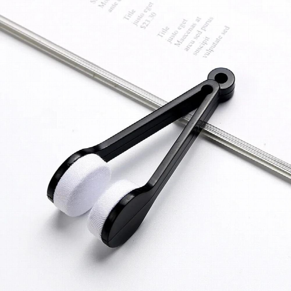 Black Portable Multifunctional Glasses Cleaning Rub Eyeglass Sunglasses Spectacles Microfiber Cleaner Brushes Glasses Accessories