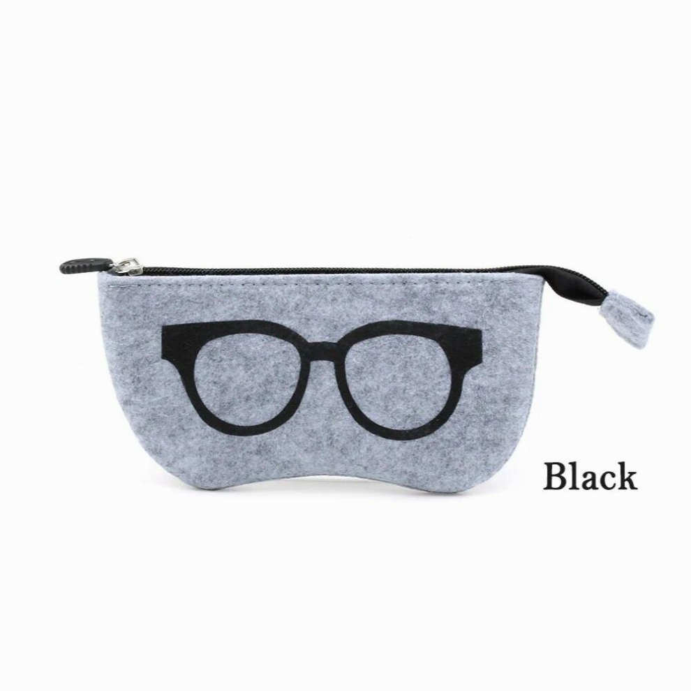 1Pc Unisex Portable Soft Zipper Reading Glasses Protector Sunglasses Pouch Felt Glasses Case Bag Sunglasses Case Box