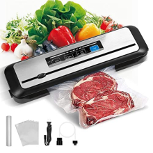 Vacuum Sealer Machines,80kpa one-touch Automatic food preserving machine with sealer Bags storage and built-in cutter,vacuum packer machine for Sous
