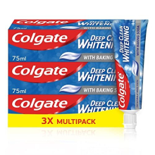 Deep Clean Whitening Toothpaste, 3 x 75 ml | Helps remove stains | Removes plaque | Clinically proven | Fights cavity