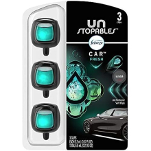 Unstopables Car Odor-Fighting Car Freshener Vent Clip Fresh, .07 fl oz. Car Vent Clip, Pack of 3