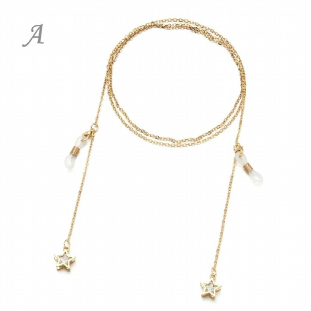Multicoloured Zircon Pendant Sunglasses Chain Holder Anti Slip Reading Glasses Rope Cord Necklace Eyewear Lanyards Mask Strap