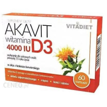 Vitadiet Akavit Witamina D3 4000 IU w oleju z krokosza barwierskiego 60 kaps.