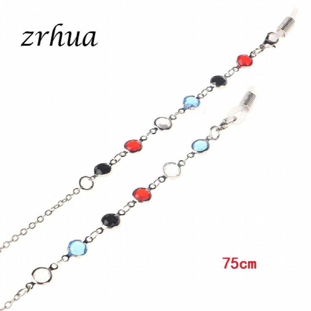Men Women Silver Eyeglass Sunglasses Reading Beaded Glasses Chain Eyewears Cord Holder neck strap Rope