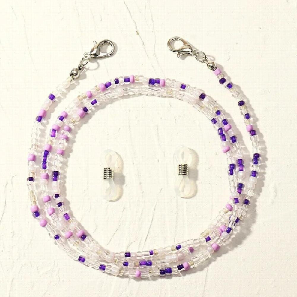 Temperament Golden Bead Glasses Chain Female Non-slip Mask Holder Sunglasses Chains Crystals Eyeglass Cord Lanyard Necklace